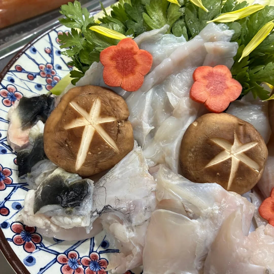 河豚コースの鍋の写真です